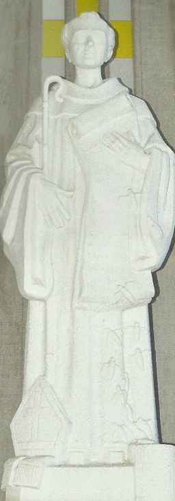 S. Bernardo de Claraval, Doutor Melífluo - estátua em mármore em S. Bento da Porta Aberta